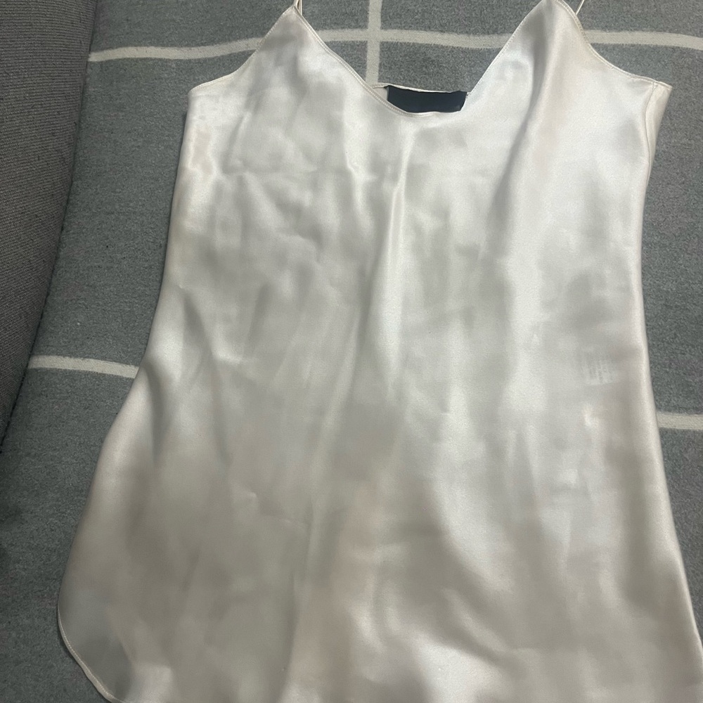 Elegant White Spaghetti Strap Top - Picture 5 of 6